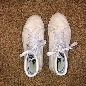 Women’s White High Top Vans